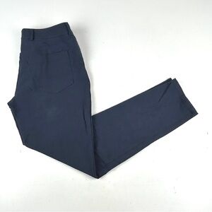 Akris Punto Pants Women Size 6 Blue Straight Ankle Trousers Career Cotton Chino